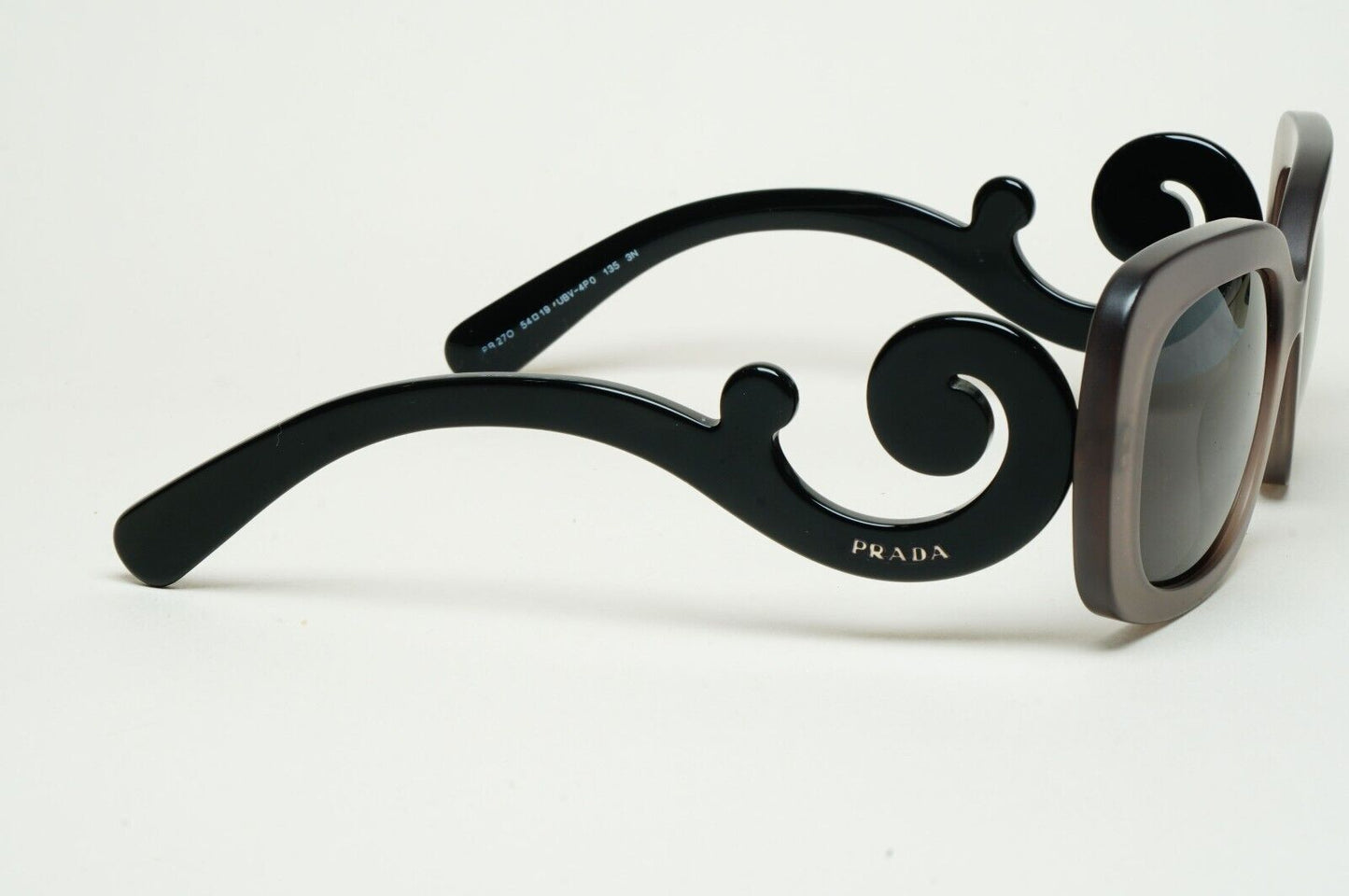 Prada Sunglasses Baroque Swirl Brown Black Square PR27OS SPR 27O UBV-4P0 250125