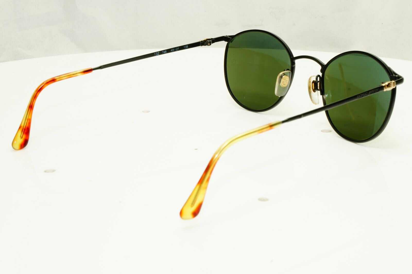 Authentic Giorgio Armani 1997 Vintage Sunglasses Black Green Mens Womens 132 748