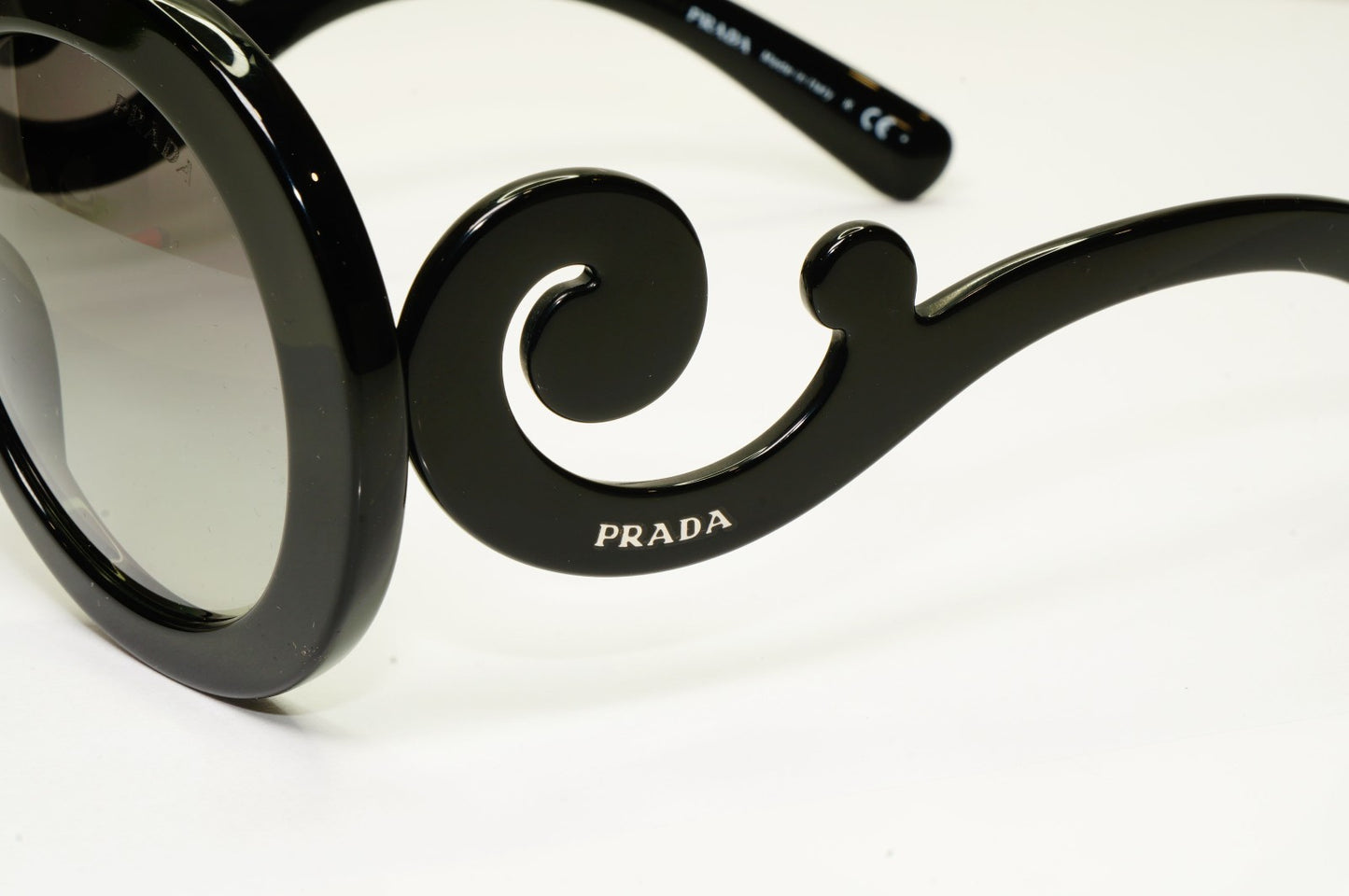 Prada Sunglasses Swirl Baroque 2016 Round Black PR27NS SPR 27N 1AB-3M1 55mm
