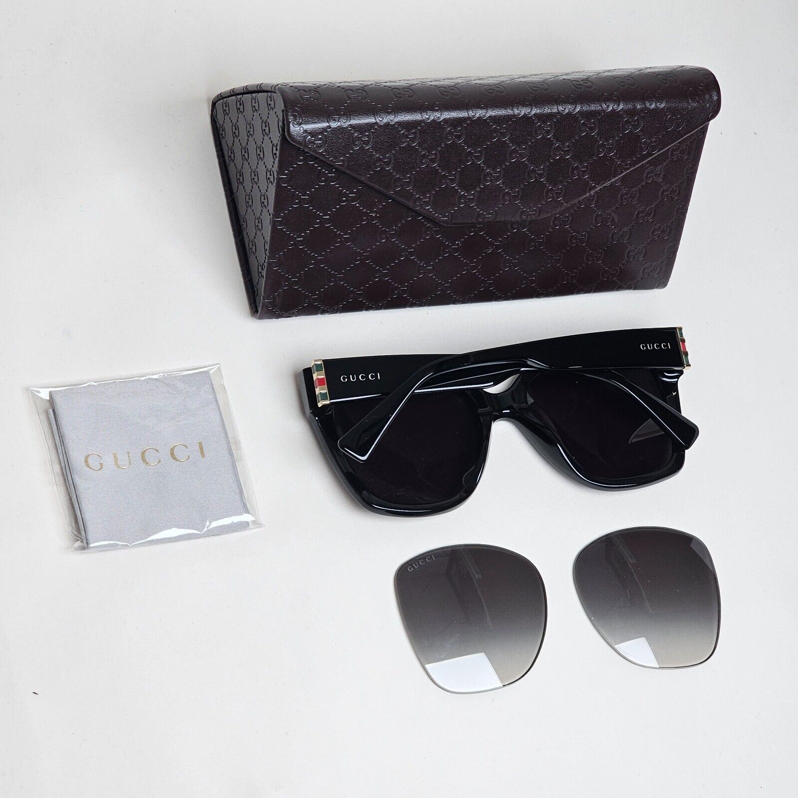Gucci Sunglasses 2019 Black Square Glossy Large GG0459S 001 54mm 280125