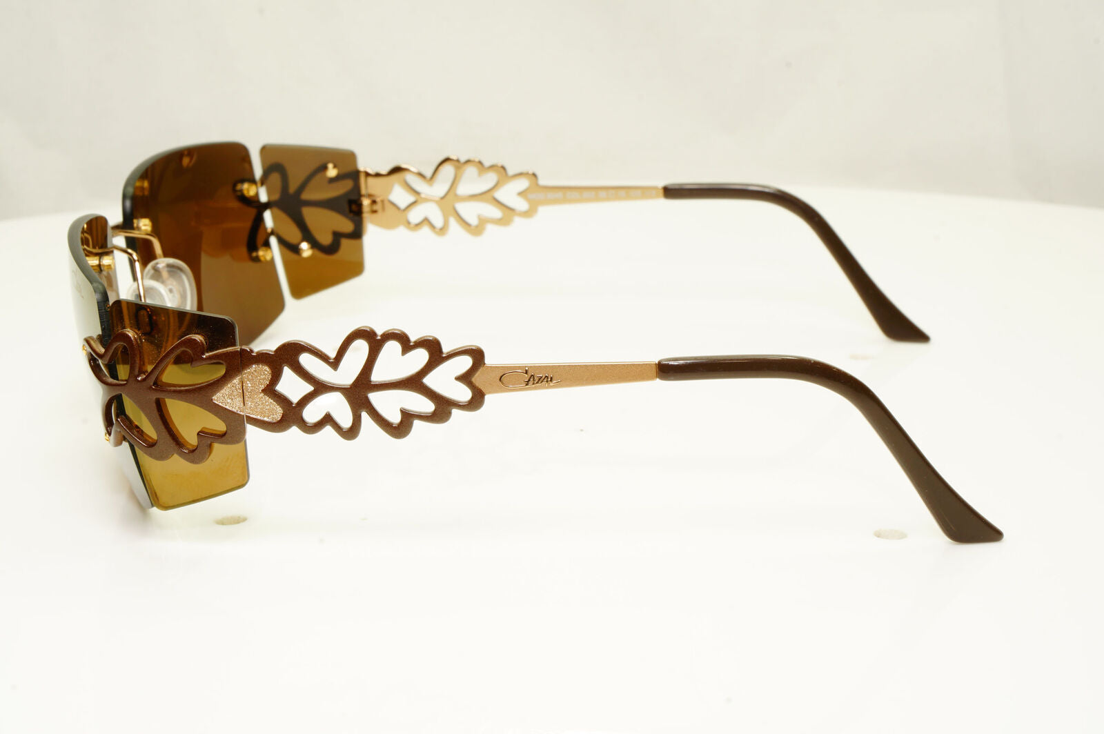 Cazal Sunglasses Vintage Brown Gold Rimless Metal MOD 9045 002 010122