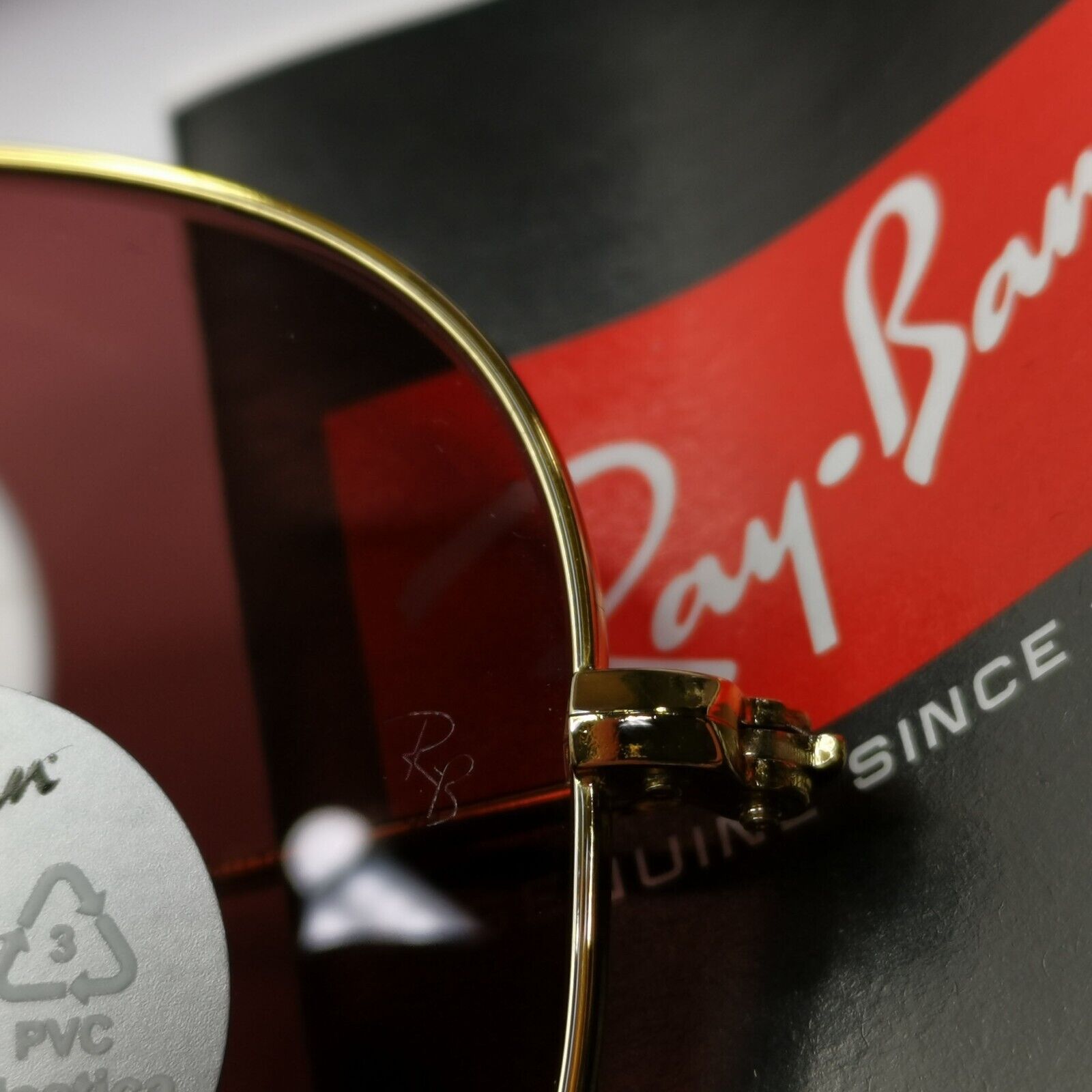 Ray-Ban Sunglasses Aviator Polarised Gold Dull Rose Purple RB 3025 9196/AF 50mm