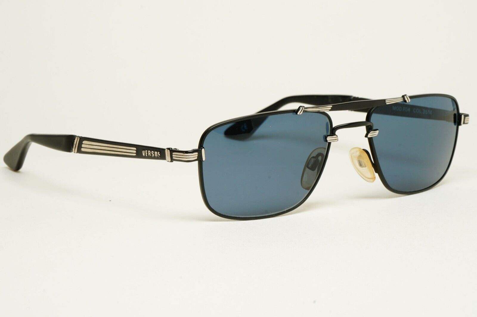 Versus Sunglasses 1996 by Gianni Versace Vintage Navigator Black MOD F04 COL 35M
