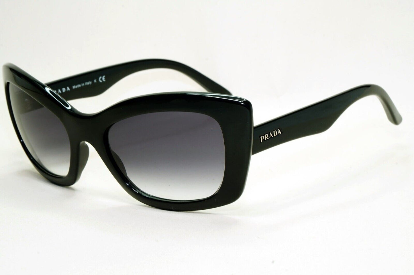 Prada Sunglasses Black Cat Eye Grey Gradient PR19MS SPR 19M 1AB-3M1 091124
