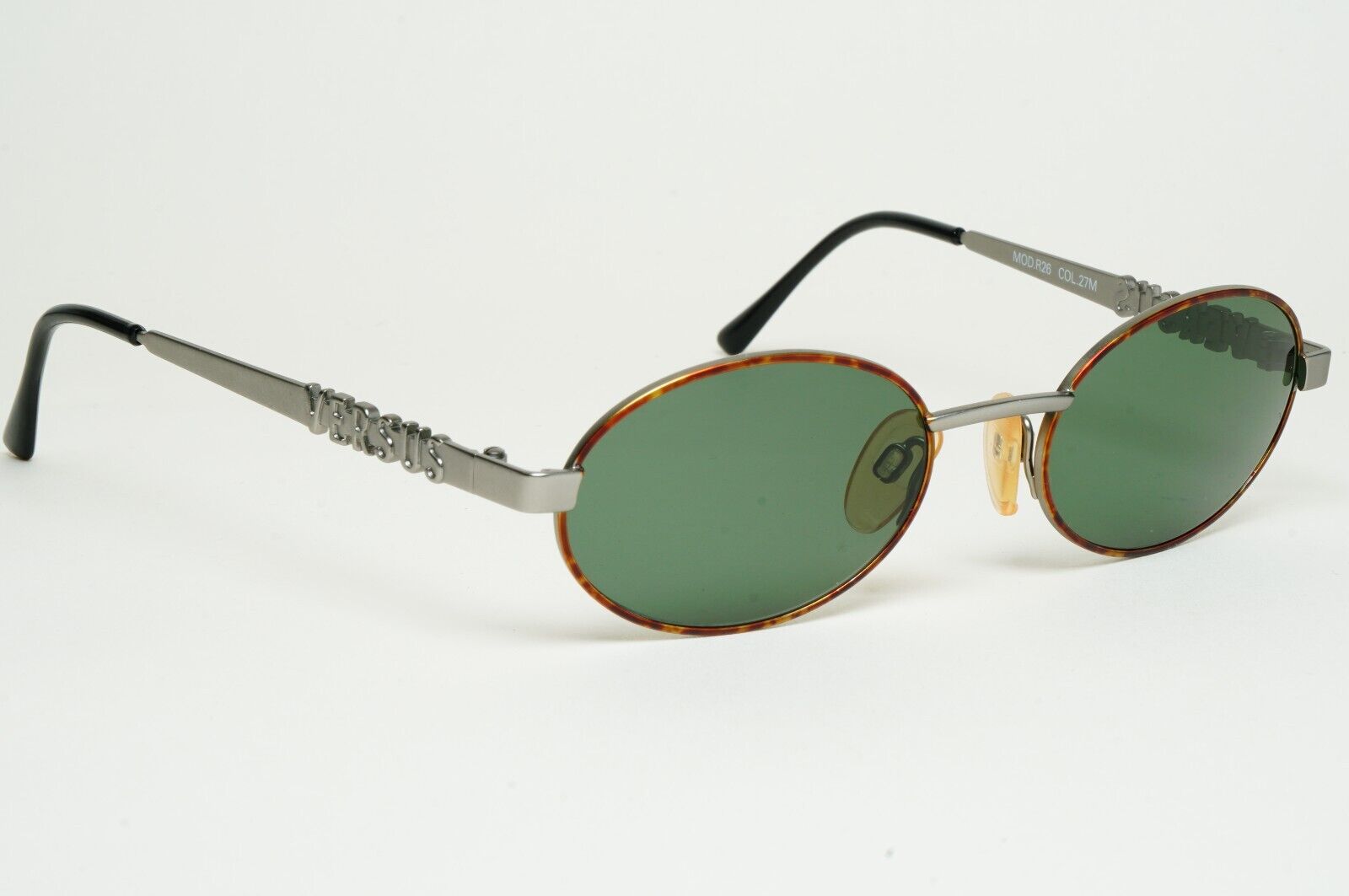 Versus Sunglasses 1996 by Gianni Versace Vintage Gunmetal Green MOD R26 COL 27M