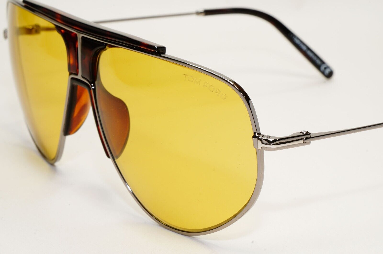 Tom Ford Sunglasses Addison Ruthenium Grey Yellow Brown Pilot FT0928 TF 928 12E