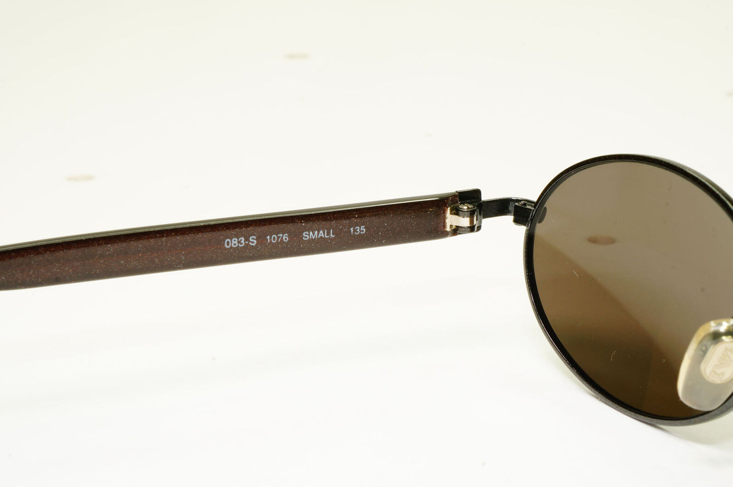 Emporio Armani 1997 Vintage Sunglasses Mens Womens Oval Brown Metal 083-S 1076