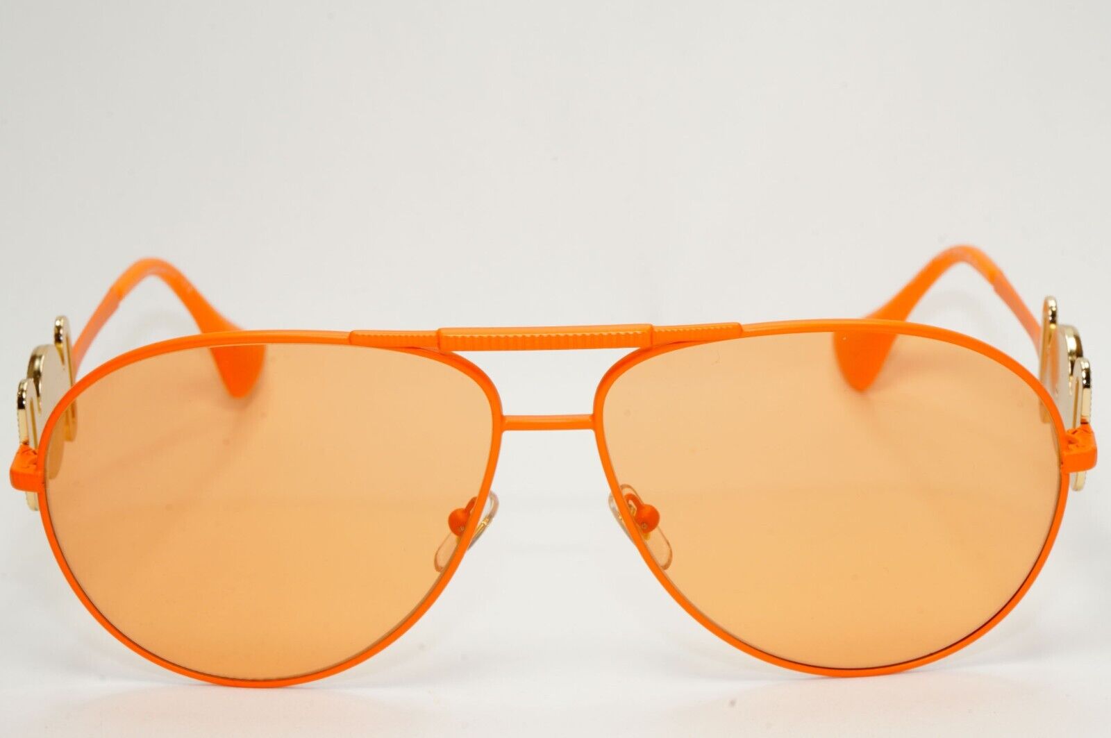 Versace Sunglasses Orange Matte Pilot Oversized Large MOD VE 2249 1485/74 65mm