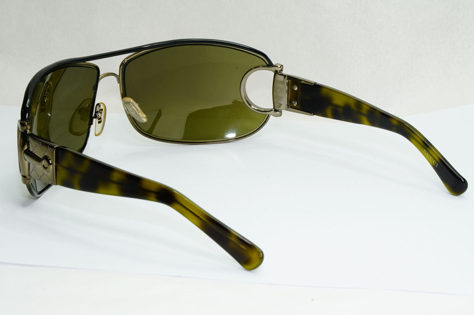 Gucci Sunglasses 2008 Horsebit Green Tortoise Wrap GG 2760/S LHVYS 180224