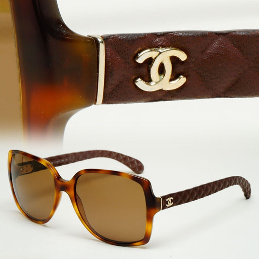 Chanel Sunglasses 2013 Vintage Brown Quilted Gold 5289-Q c.1295/S6 220125