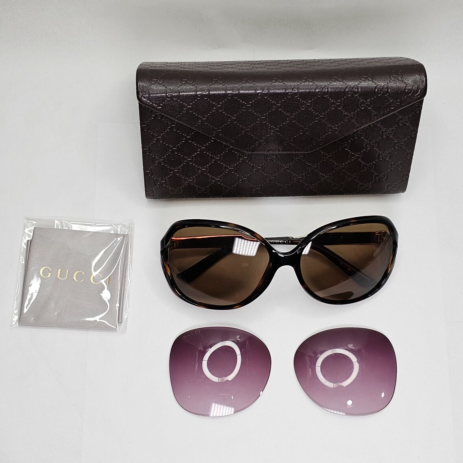 Gucci Sunglasses 2017 Gold Brown Tortoiseshell Square GG 0076S 003 60mm 051223