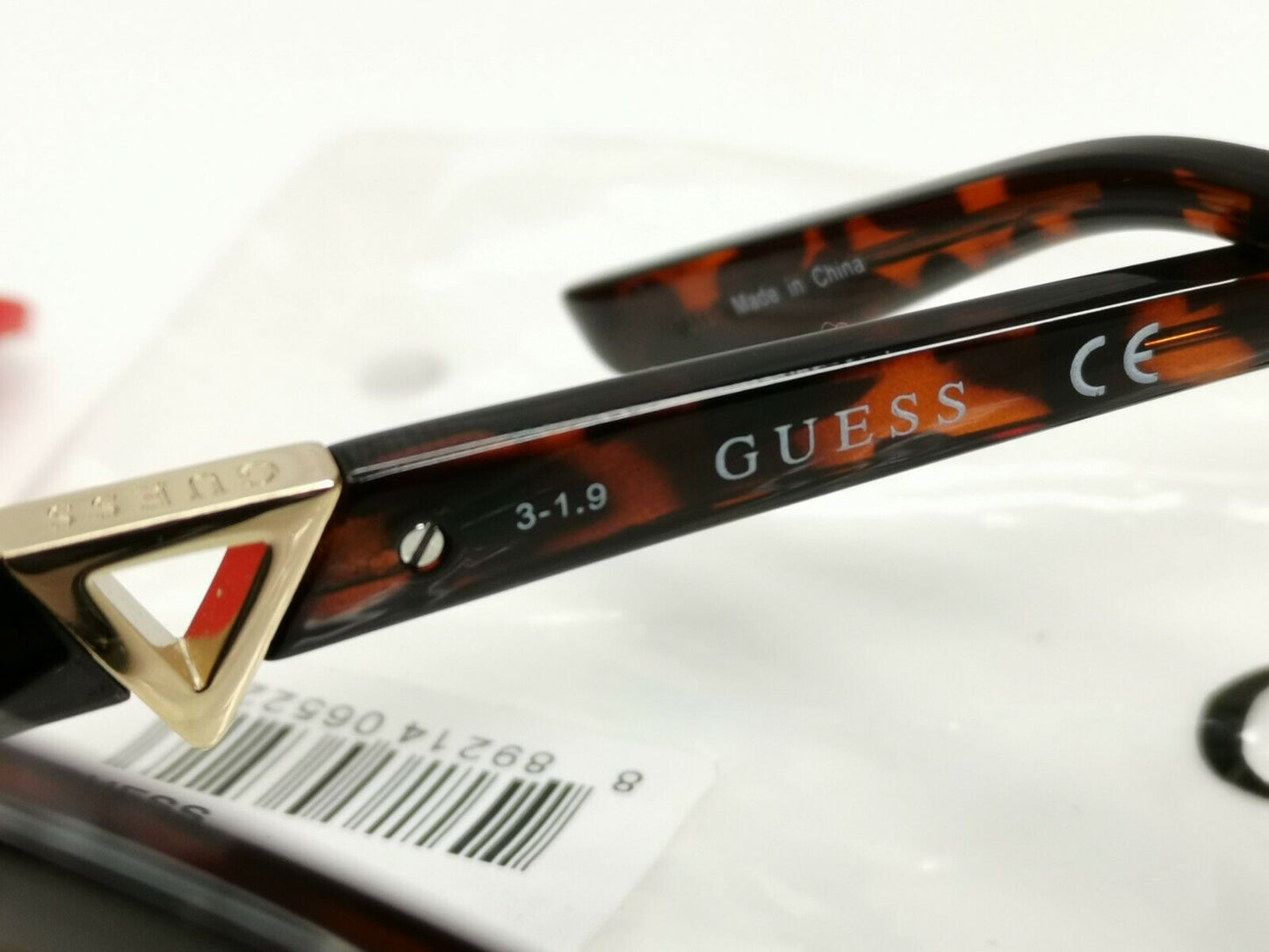 Guess Brown Oval Gradient Havana Gold Triangle Womens Sunglasses GU 7632 52F
