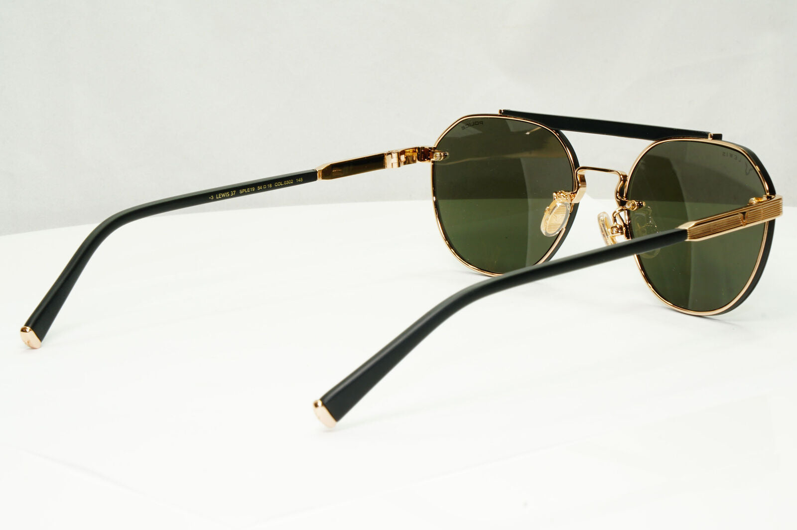 Police Lewis Hamilton F1 Sunglasses Gold Grey Pilot Round SPL E19 COL 0302 54mm