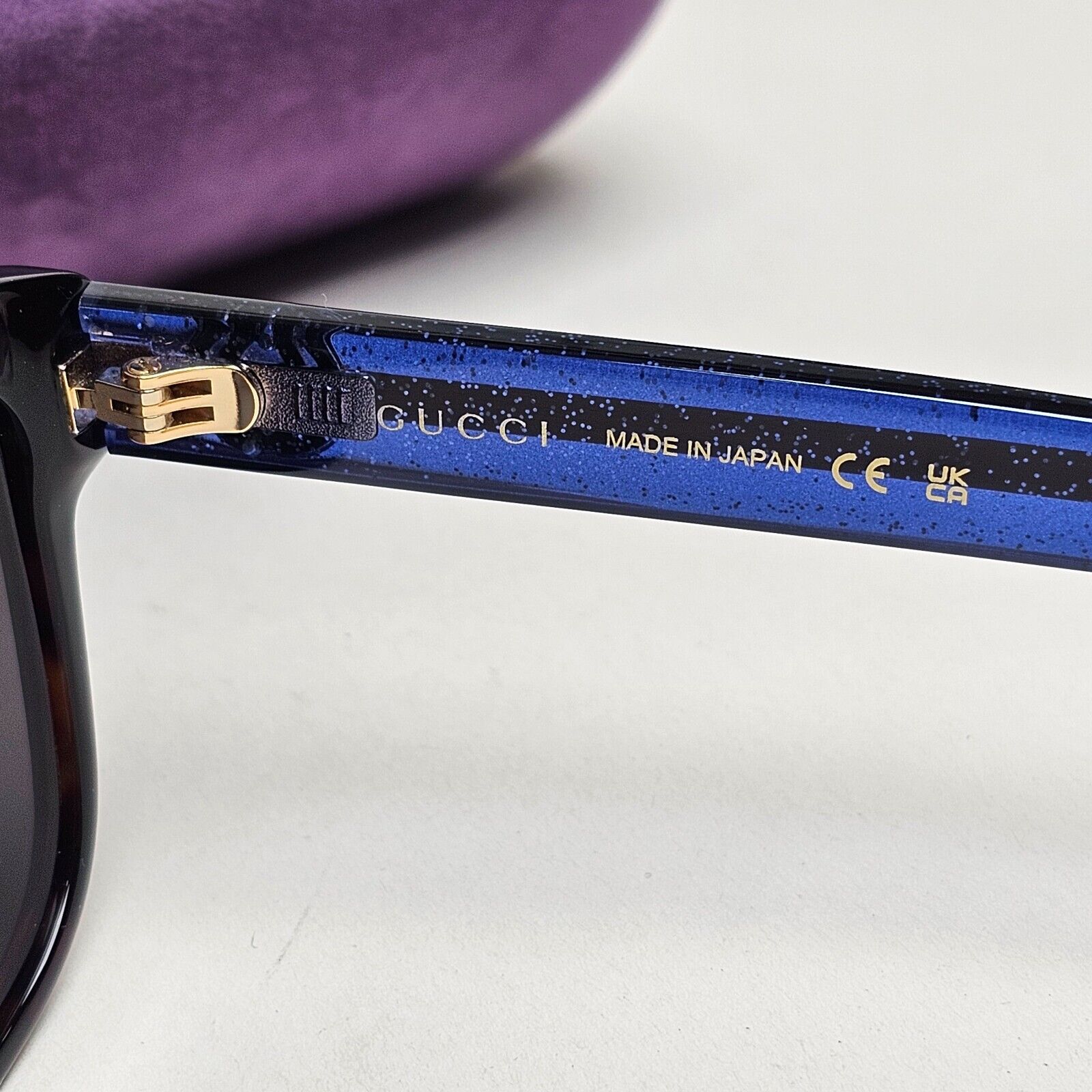 Gucci Sunglasses 2017 Brown Blue Square Red Stripe GG0038ON 003 54mm 100225