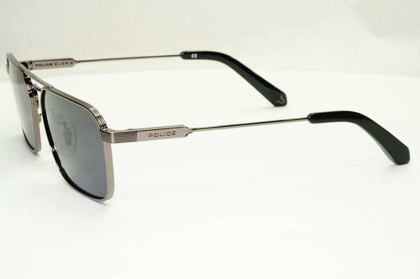 Police F1 Lewis Hamilton Sunglasses Black Gunmetal Grey Square SPL A23 COL 0568
