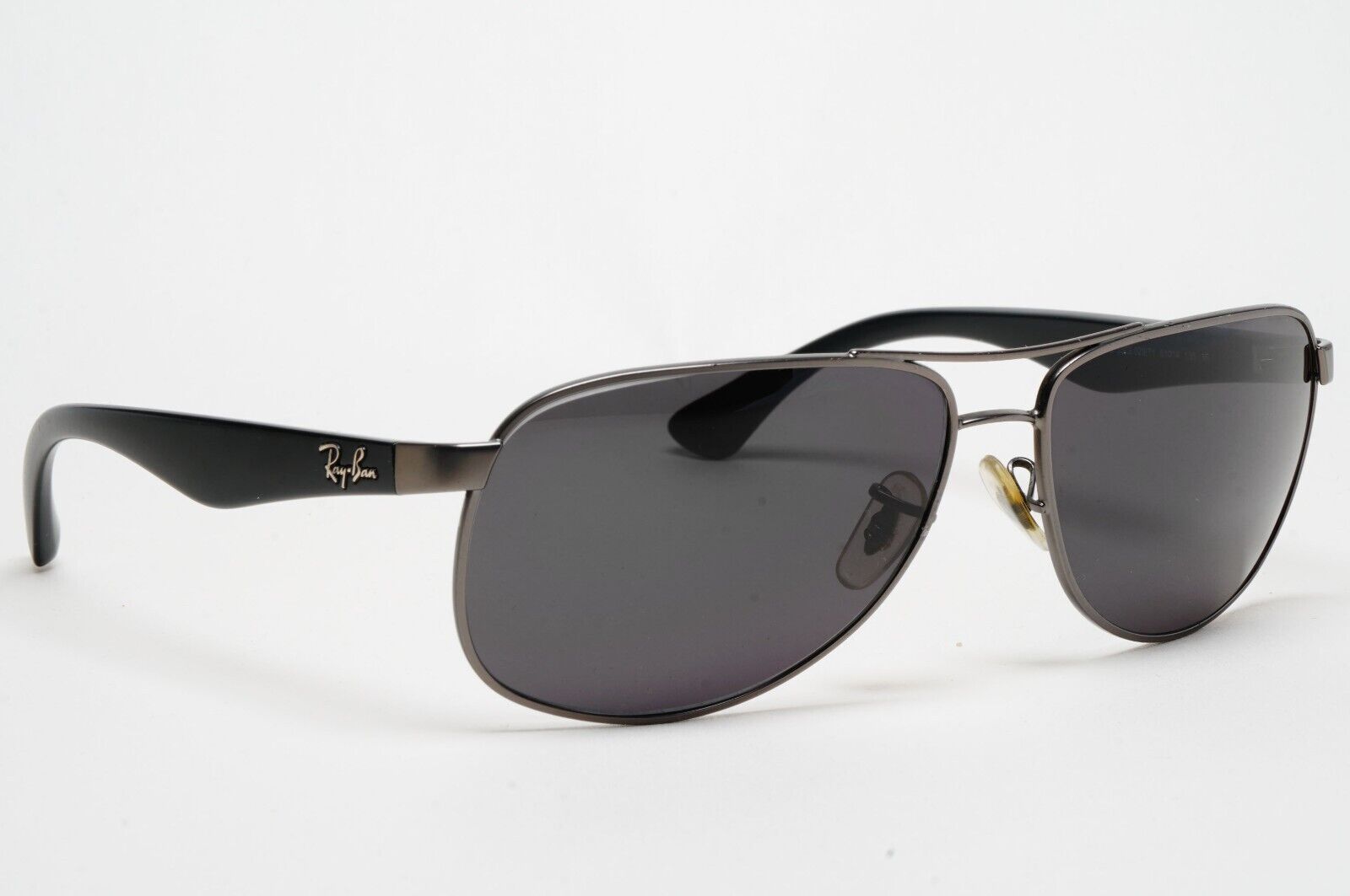Ray-Ban Sunglasses with Custom Lenses Black Gunmetal Pilot RB 3502 029/71 211124