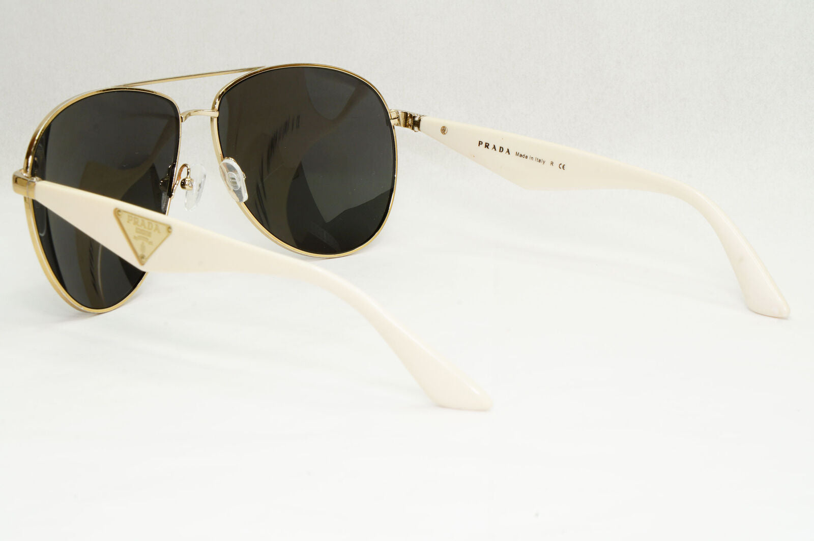 Prada Sunglasses Triangle Black White Pilot PR53QS SPR 53Q ZVN-0A6 60mm 151223