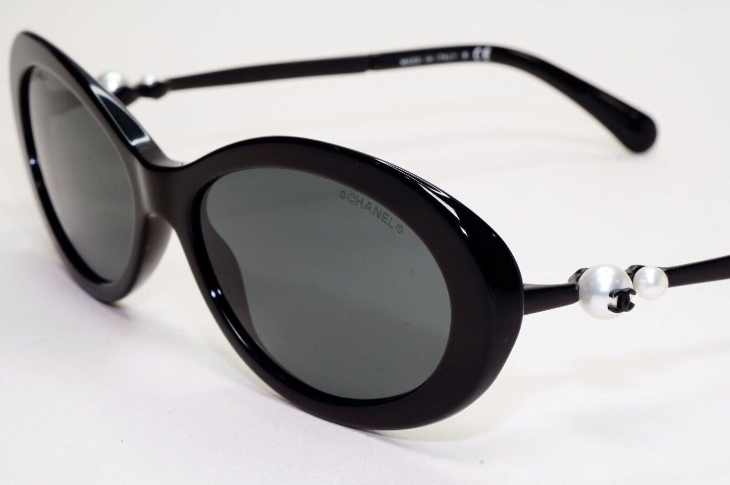 Chanel Sunglasses Pearl Black Oval 5428-H c.501/S4 56mm