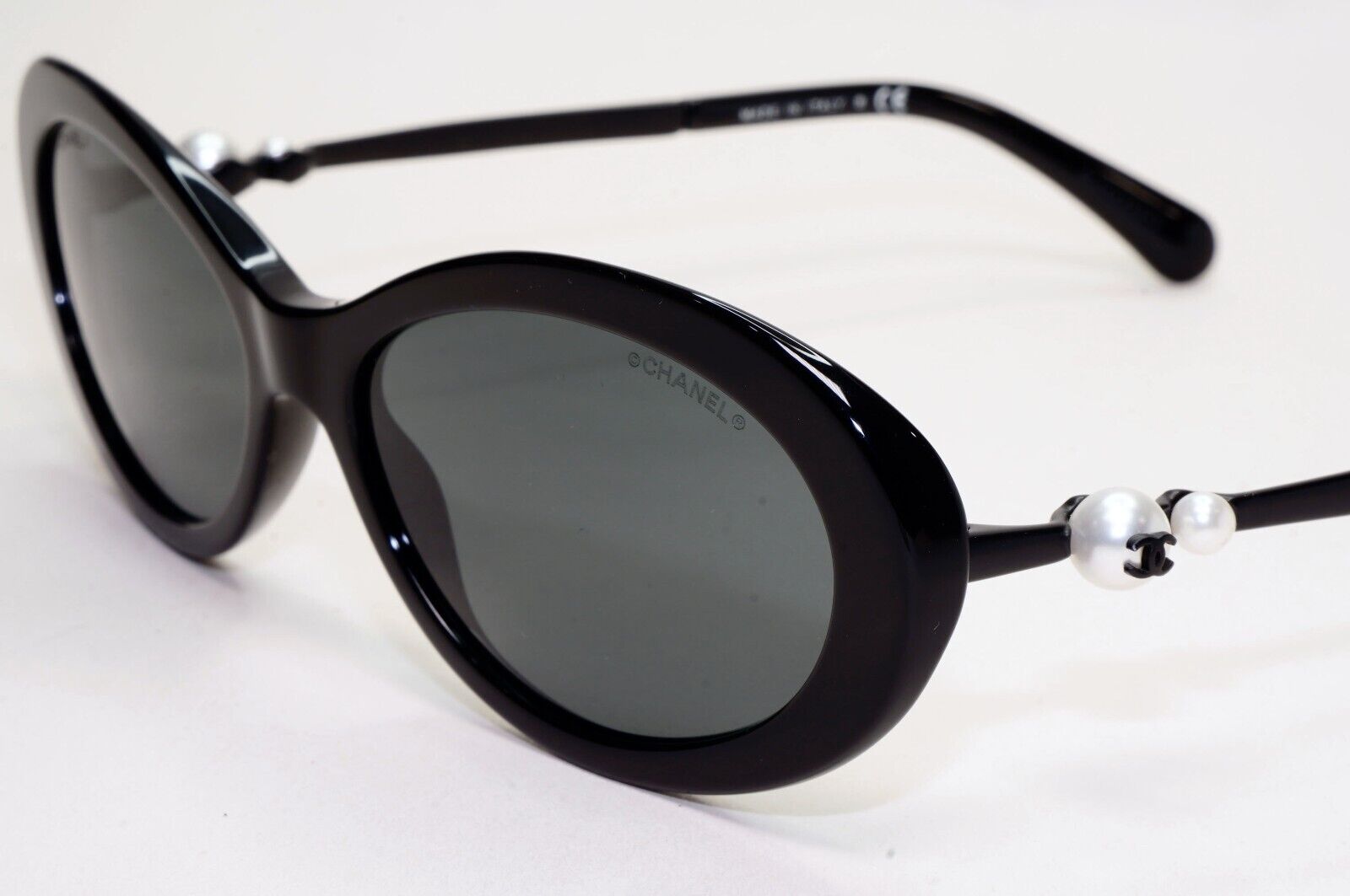 Chanel Sunglasses Pearl Black Oval 5428-H c.501/S4 56mm