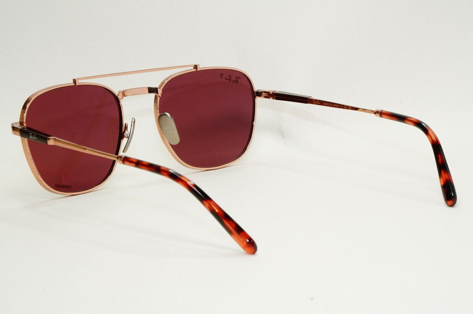 Ray-Ban Sunglasses Frank II Titanium Polarized Rose Gold RB 8258 3140/AF 54mm