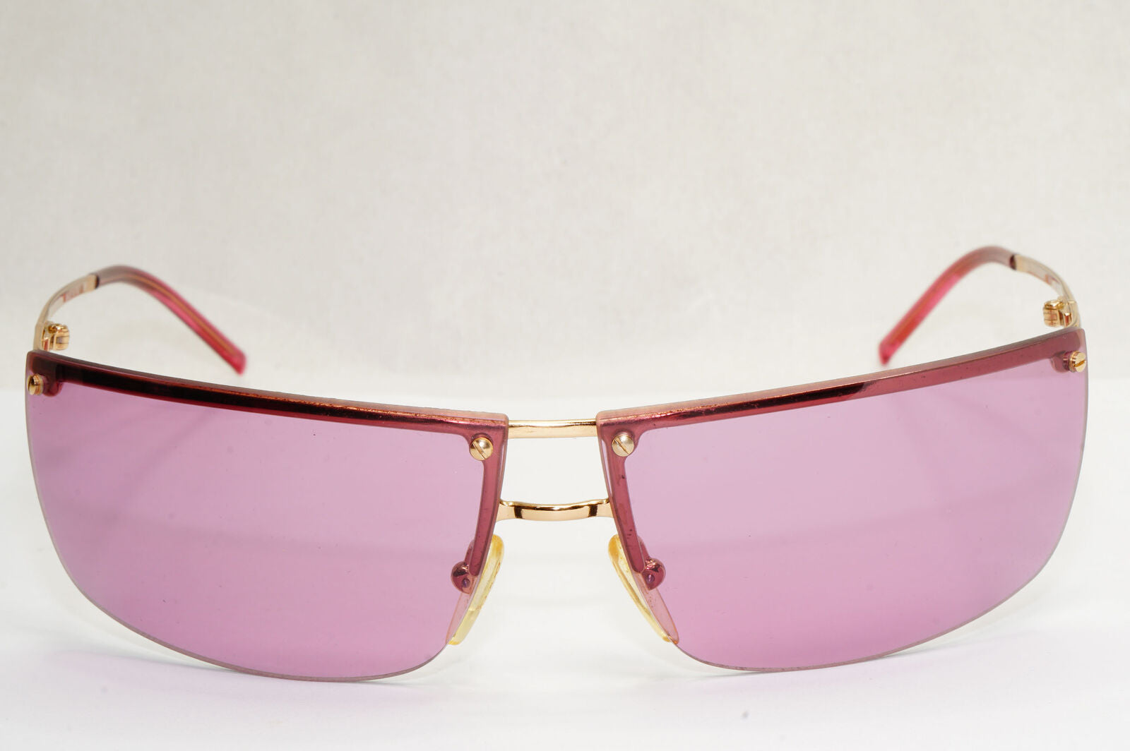 Gucci Sunglasses 2003 Vintage Gold Violet Pink Rimless GG 2653/S 000T9 190224