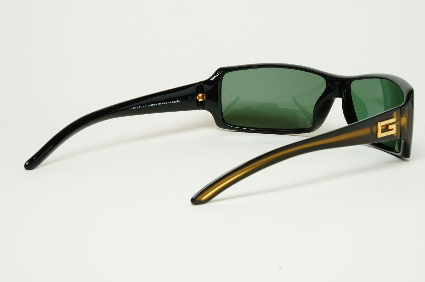 Gucci Sunglasses 1999 Vintage Rectangle Brown Honey Green GG 2515/S 9D1 100325