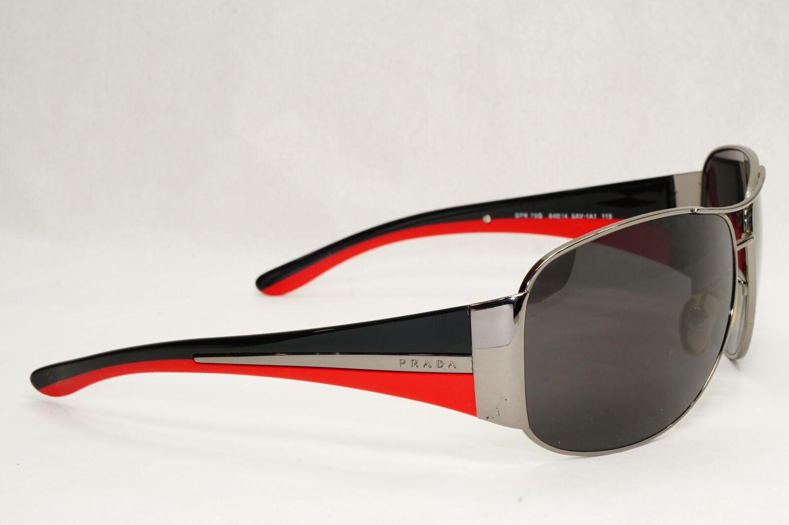 Prada Sunglasses 2006 Vintage Gunmetal Black Pilot PR75GS SPR 75G 5AV-1A1 180124