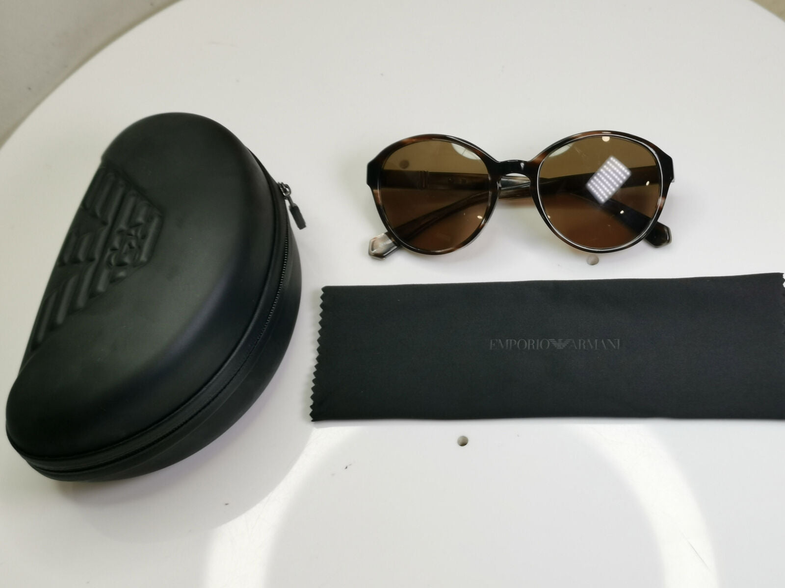 Giorgio Armani Round Brown Tortoise Sunglasses Womens AR 8006 5036/13 30087