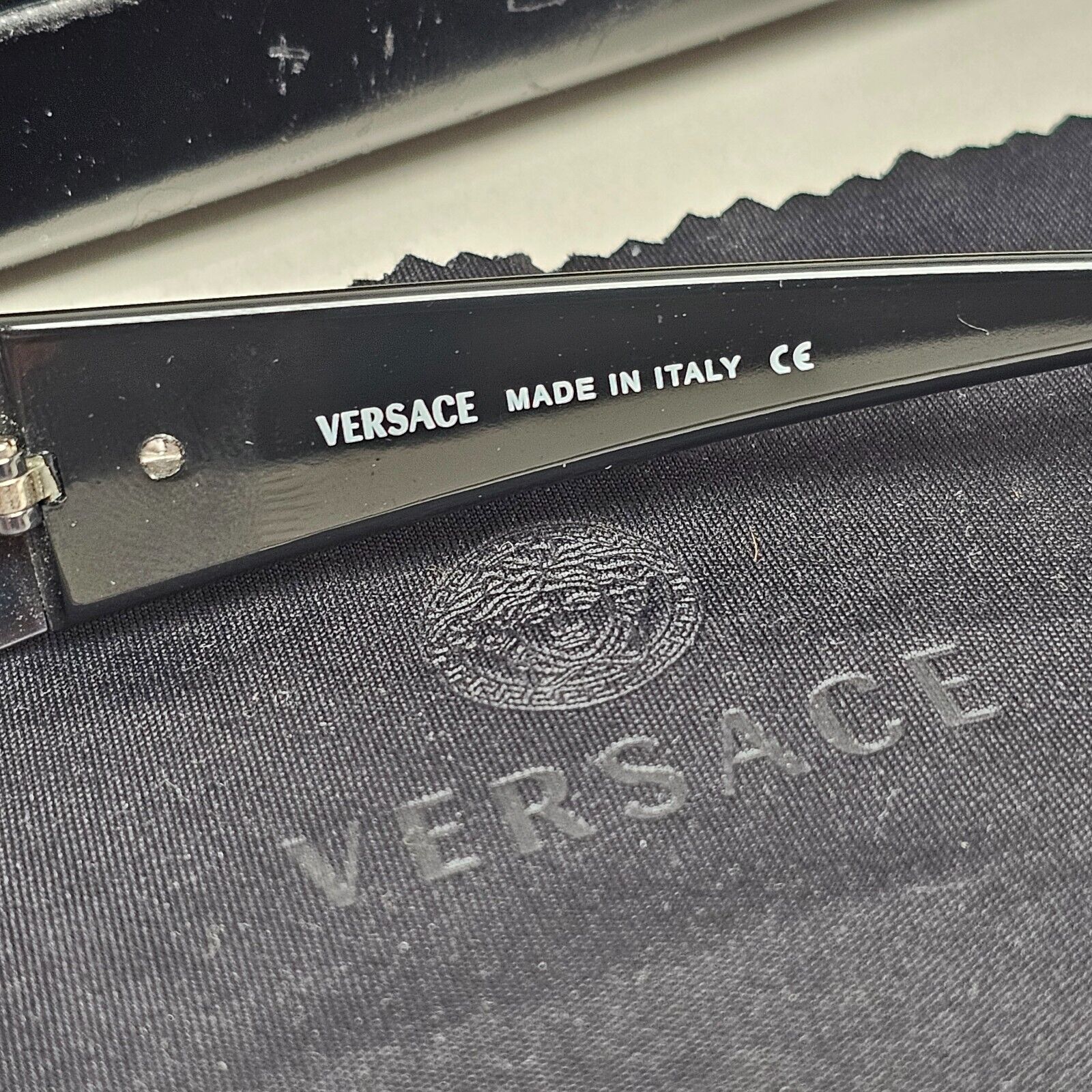 Versace Sunglasses 2003 Vintage Black Gunmetal Rectangle MOD 2021 1001/11 060125