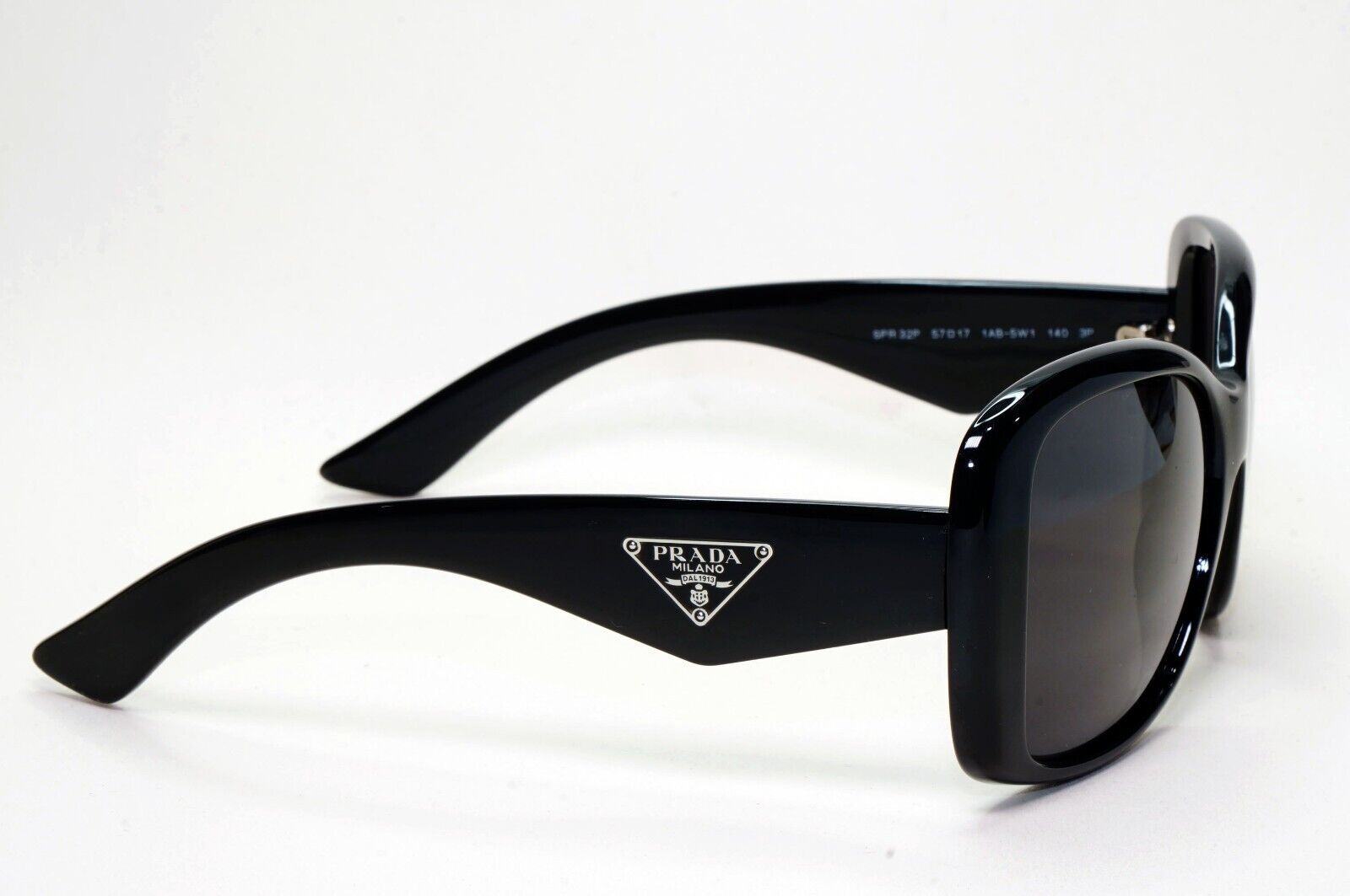 Prada Sunglasses 2013 Vintage Black Triangle Logo PR32PS SPR 32P 1AB-5W1 230924