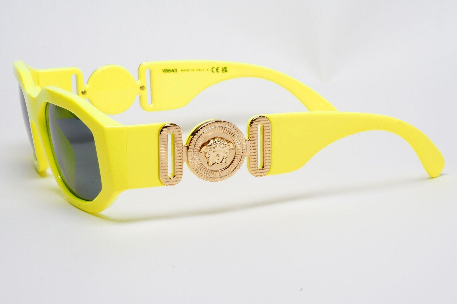 Versace Sunglasses Biggie Yellow Fluorescent Grey Gold Medusa VE 4361 5321/87