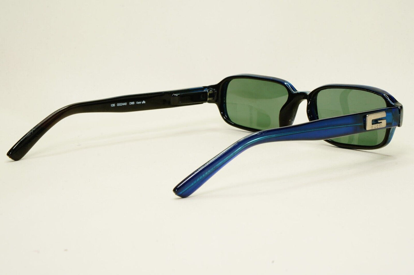 Gucci Sunglasses 1995 Vintage Blue Green Glass Lens Rectangle GG 2440 D8B 250924