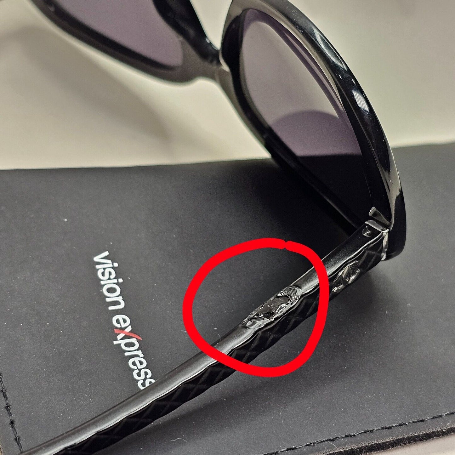 Chanel Sunglasses 2013 Vintage Black Quilted Square 5328 c.501/S8 051124