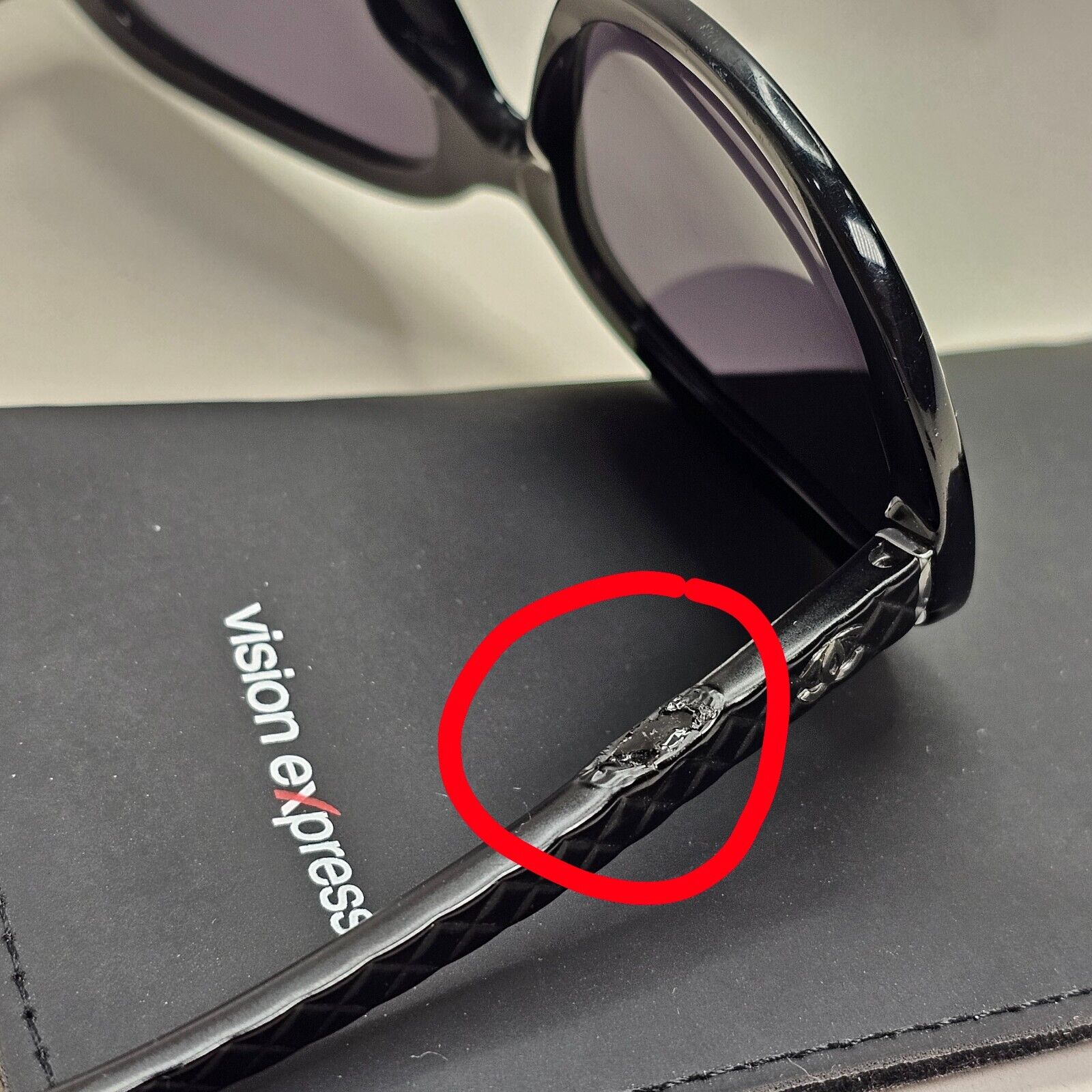 Chanel Sunglasses 2013 Vintage Black Quilted Square 5328 c.501/S8 051124