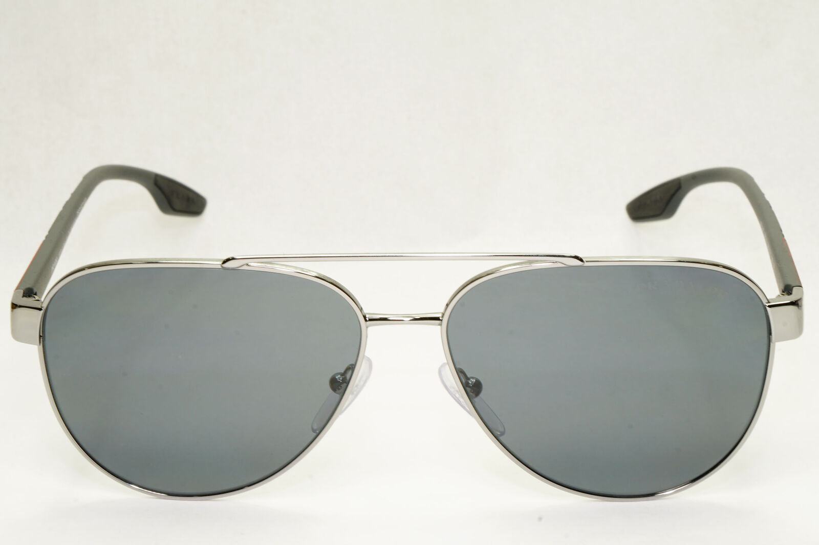 Prada Sunglasses Polarized Gunmetal Grey Pilot Metal PS54TS SPS 54T 5AV-5Z1 58mm