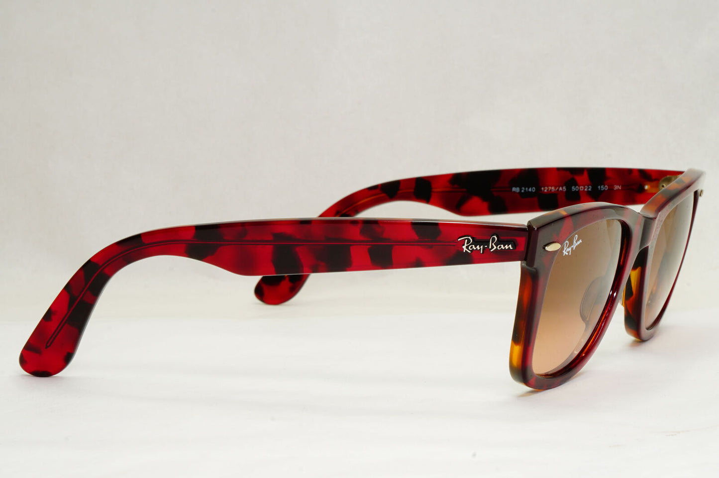 Ray-Ban Sunglasses Wayfarer Dark Red Havana Transparent Brown RB 2140 1275/A5