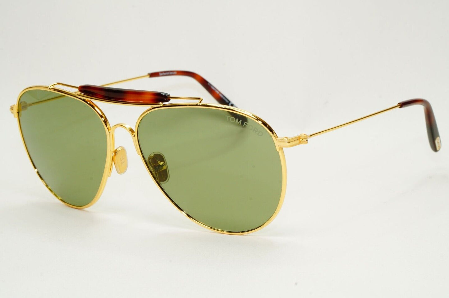 Tom Ford Sunglasses Raphael-02 Glass Lens Gold Green Pilot FT0995 TF 995 30N