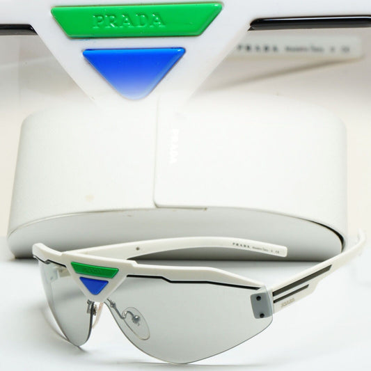 Prada Sunglasses Triangle White Shield Catwalk PR69VS SPR 69V 461-1I2 231124