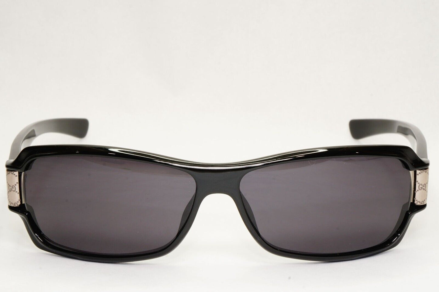 Gucci Sunglasses 1998 Vintage Black Silver Rectangle Unisex GG 2547/S NE8 051223