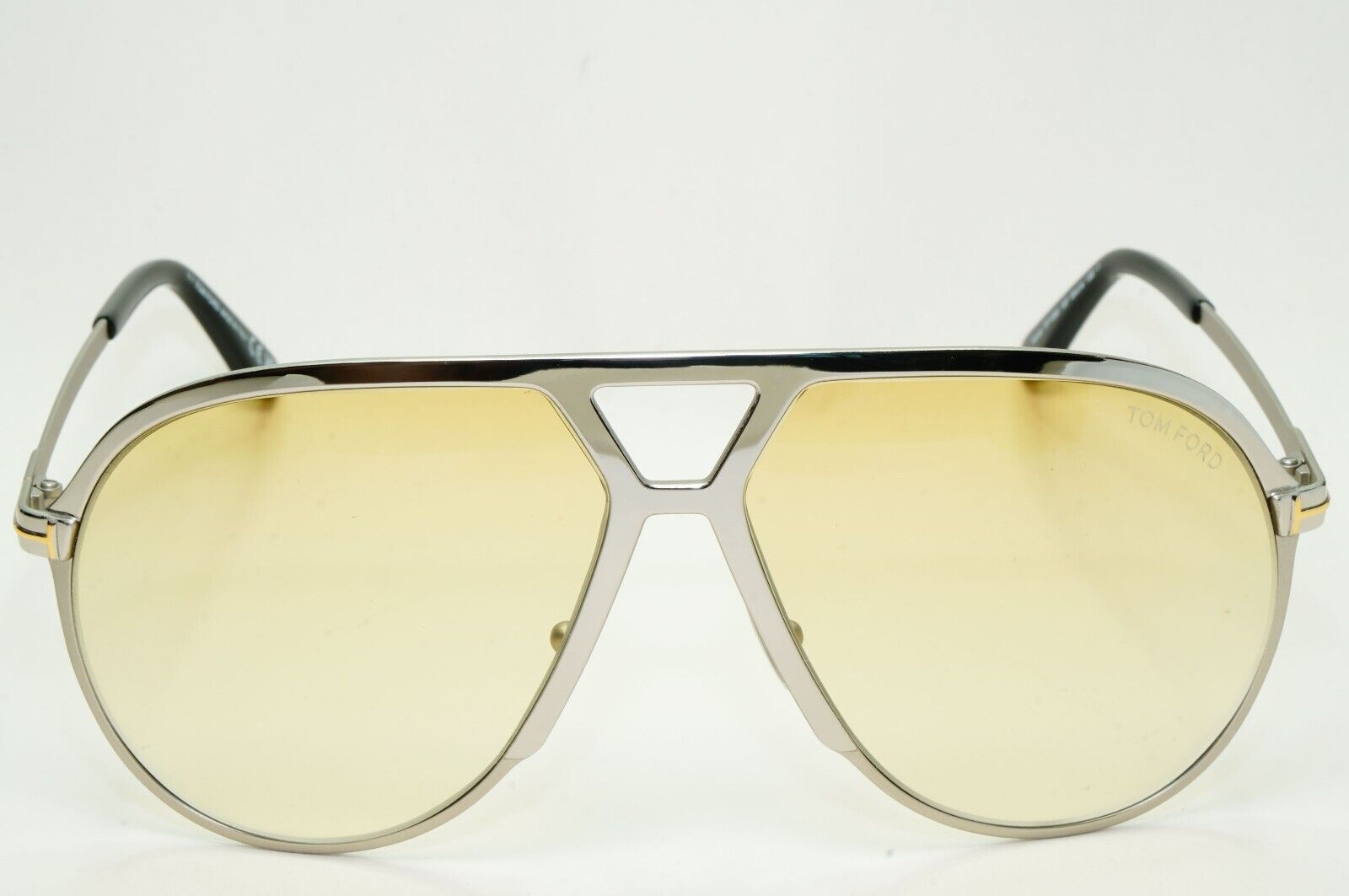 Tom Ford Sunglasses Xavier Silver Gold Yellow Unisex Large FT1060 TF 1060 16F