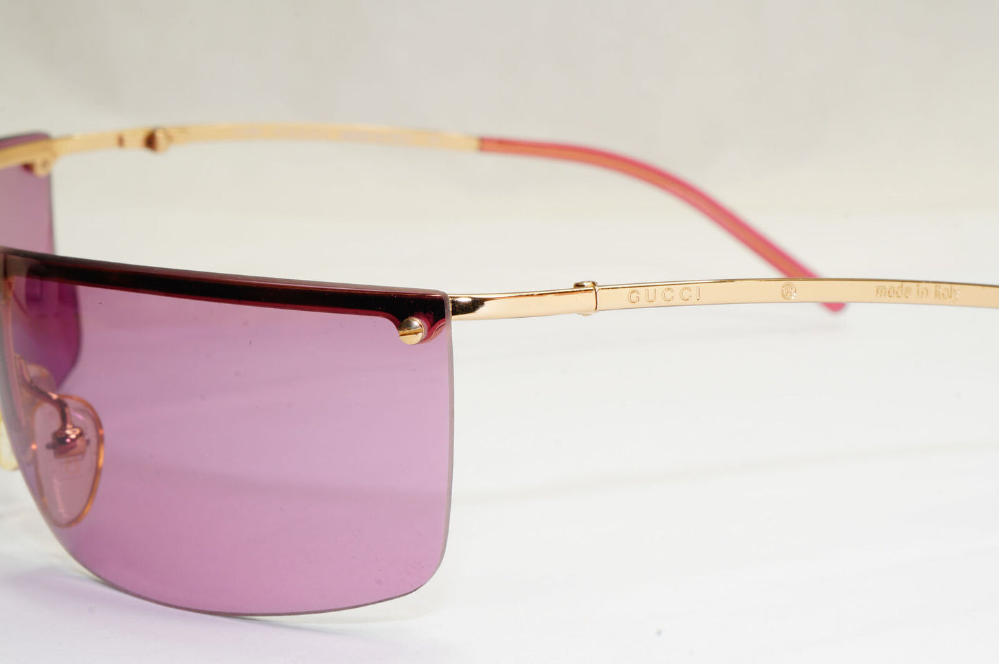 Gucci Sunglasses 2003 Vintage Gold Violet Pink Rimless GG 2653/S 000T9 190224