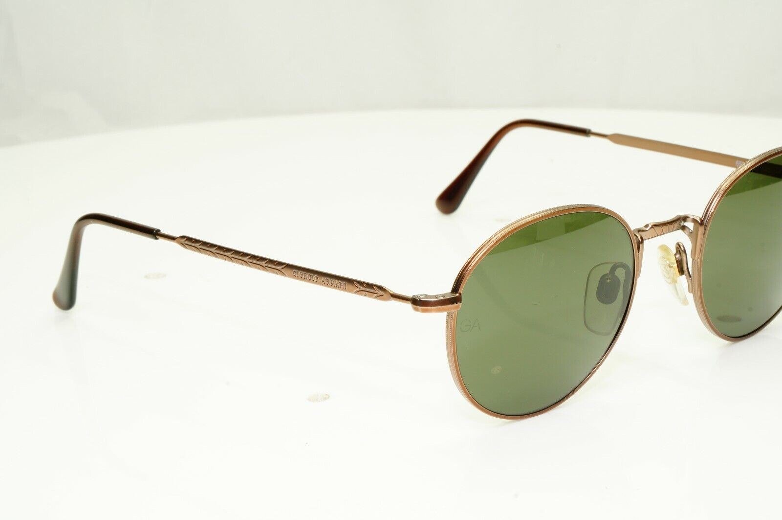 Authentic Giorgio Armani 1997 Vintage Sunglasses Brown Round Men Women 652 980