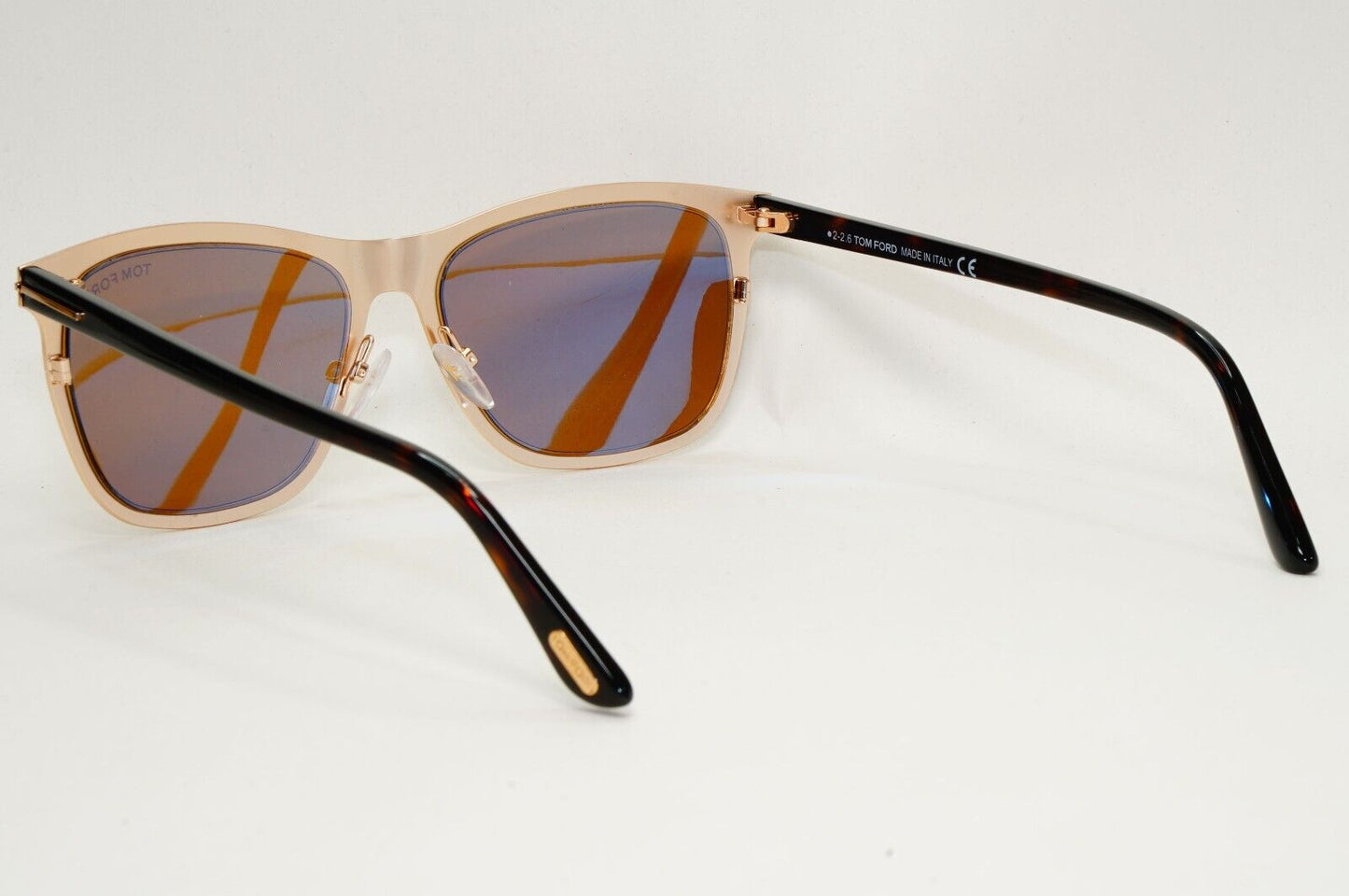 Tom Ford Sunglasses Alasdhair Gold Brown Metal Square FT0526 TF 526 28E 55mm