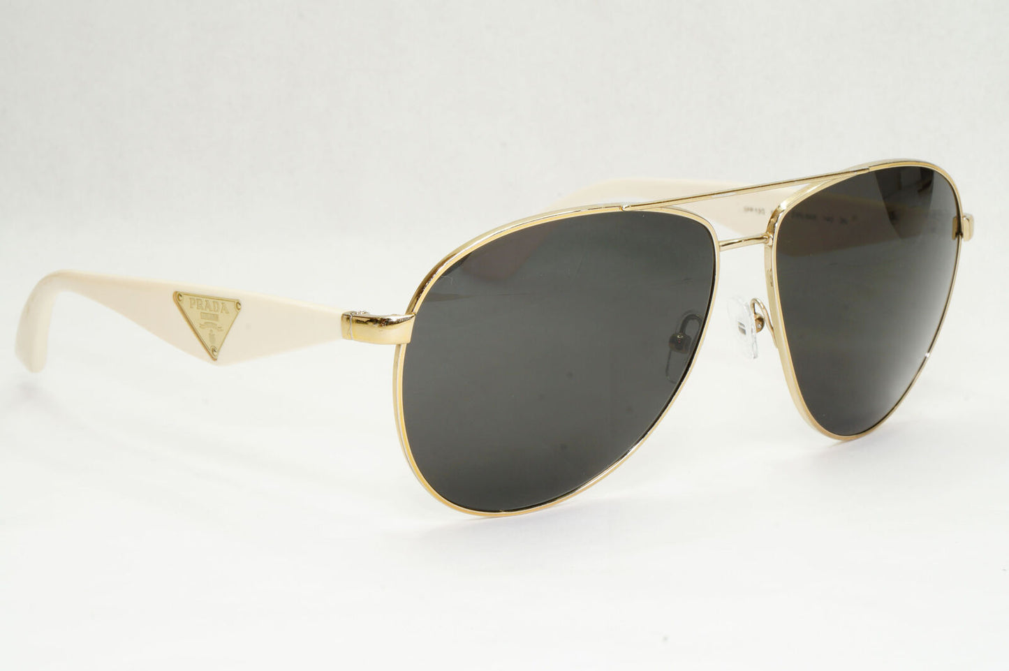 Prada Sunglasses Triangle Black White Pilot PR53QS SPR 53Q ZVN-0A6 60mm 151223