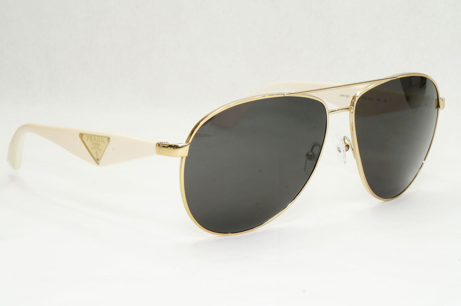 Prada Sunglasses Triangle Black White Pilot PR53QS SPR 53Q ZVN-0A6 60mm 151223