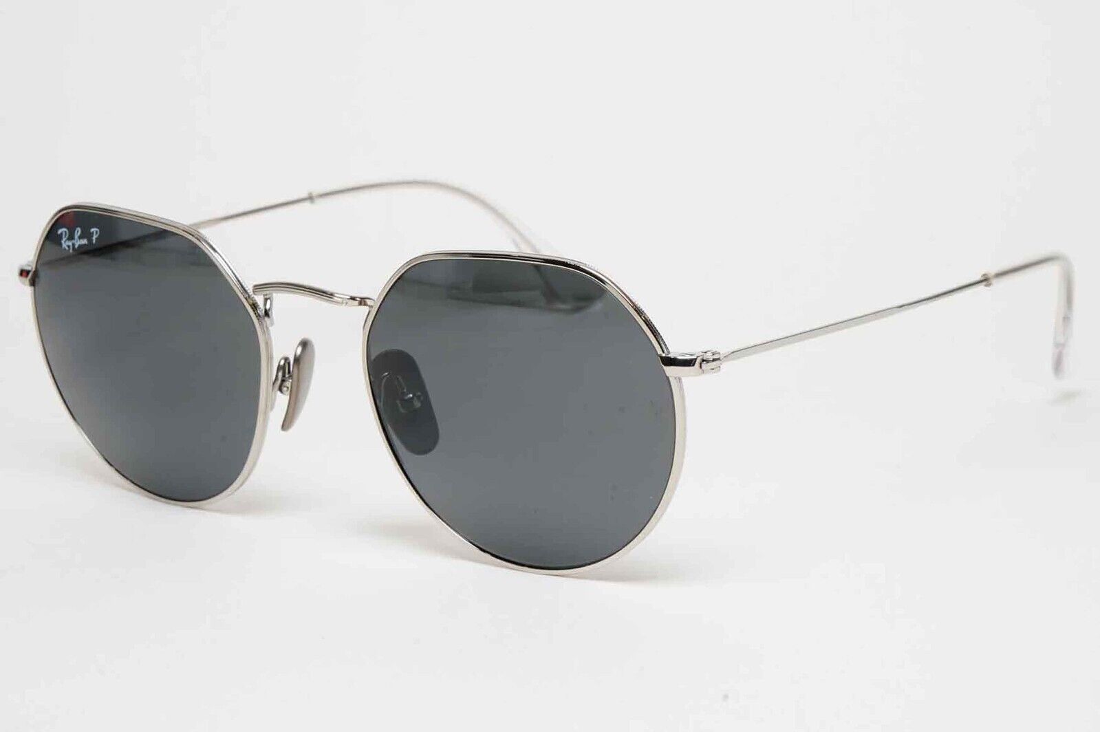 Ray-Ban Sunglasses Jack Titanium Polarised Silver Black RB 8165 9209/48 53mm