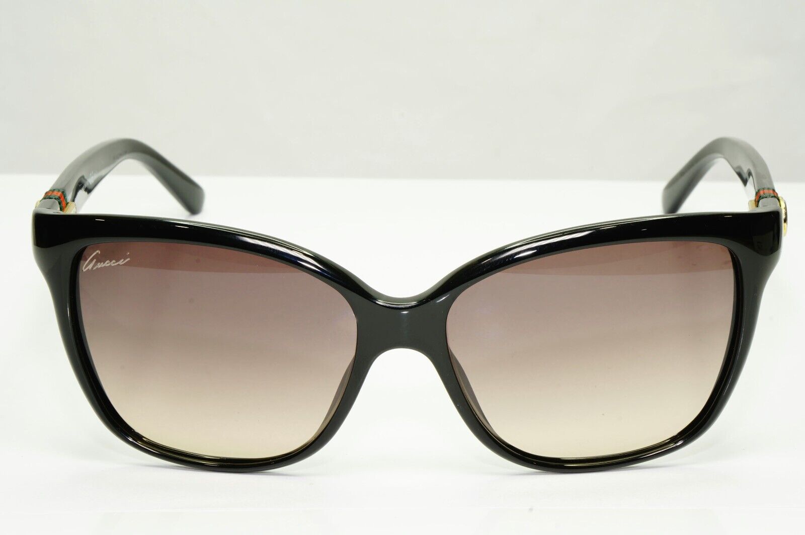 Gucci 2012 Ribbon Sunglasses Square Black Brown Gradient GG 3645/S D28ED 301024
