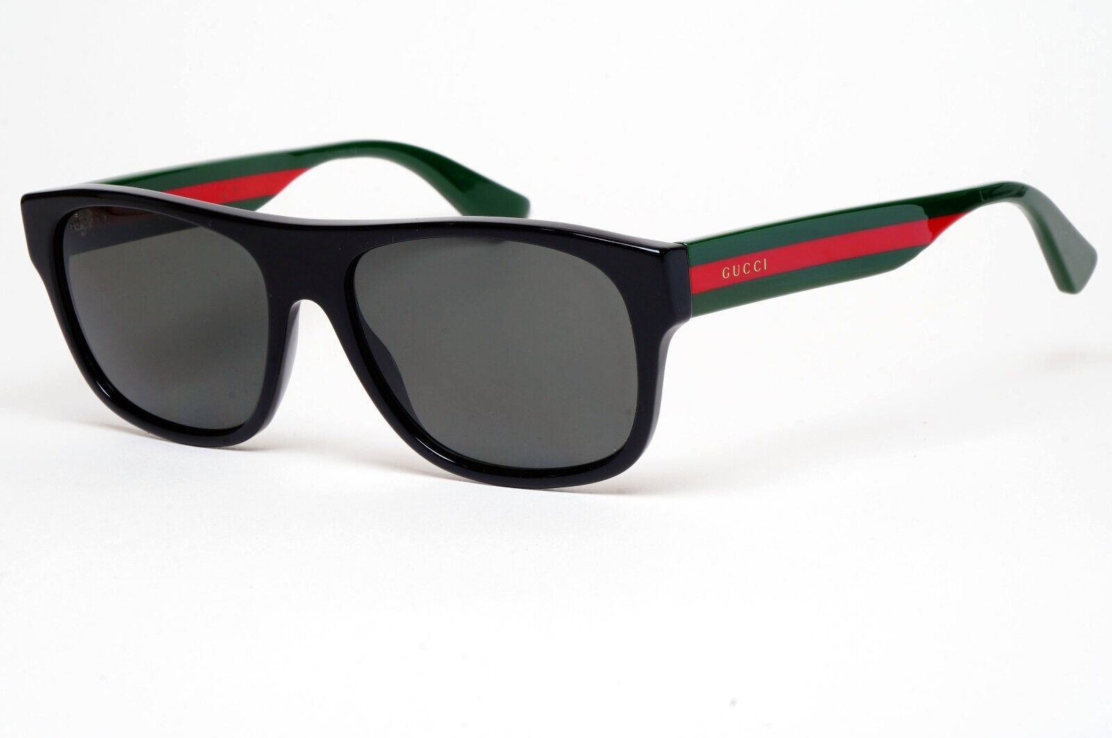 Gucci Sunglasses 2018 Polarized Black Grey Red Green GG0341S 002 56mm 110225