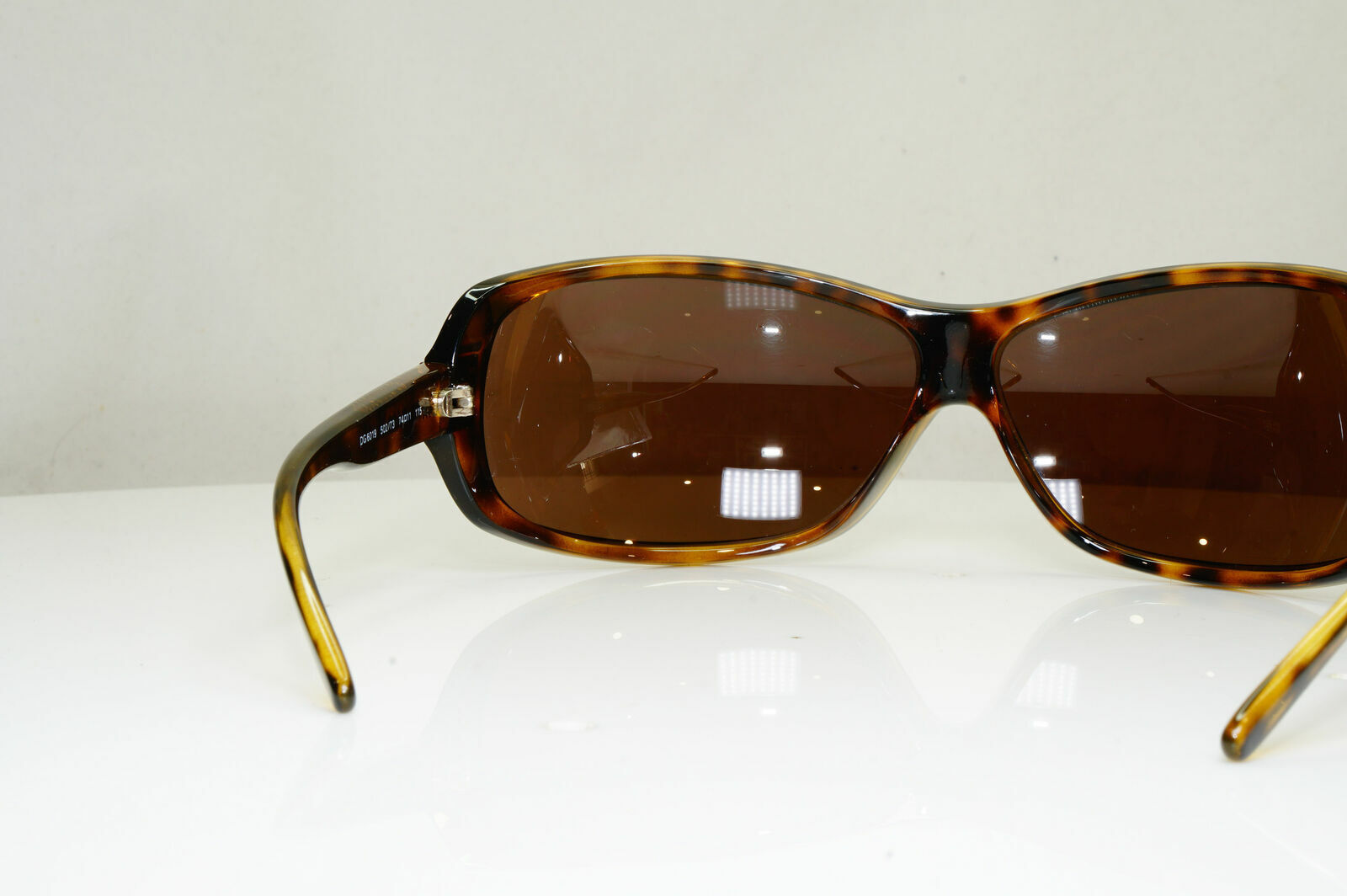 Dolce & Gabbana Brown Wrap Large Sunglasses Havana Womens D&G 6019 502/73 29231