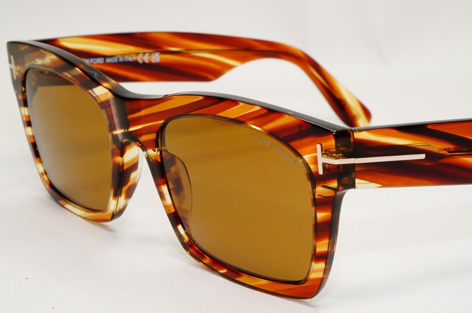 Tom Ford Sunglasses Nico-02 Brown Transparent Honey FT1062 TF 1062 56E